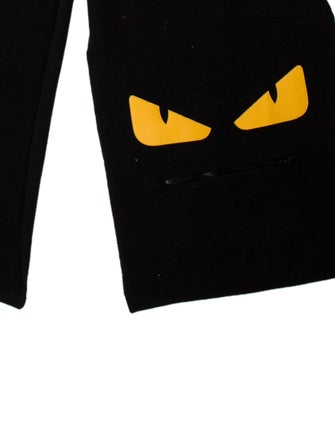 Fendi Virgin Wool Monsters Motif Scarf