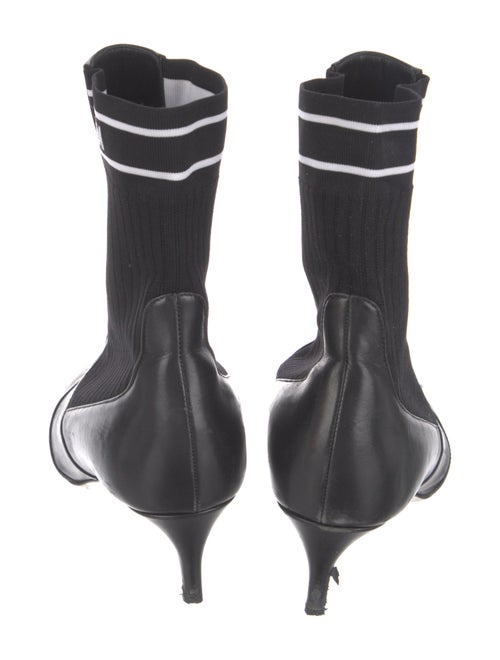 Fendi Leather Graphic Print Sock Boots
