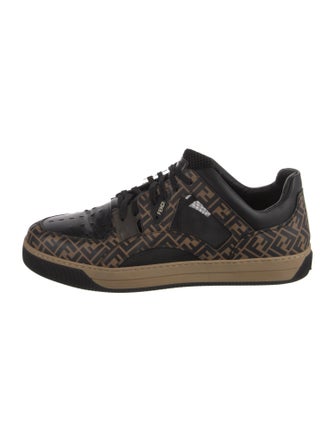 Fendi Zucca FF Logo Leather Sneakers