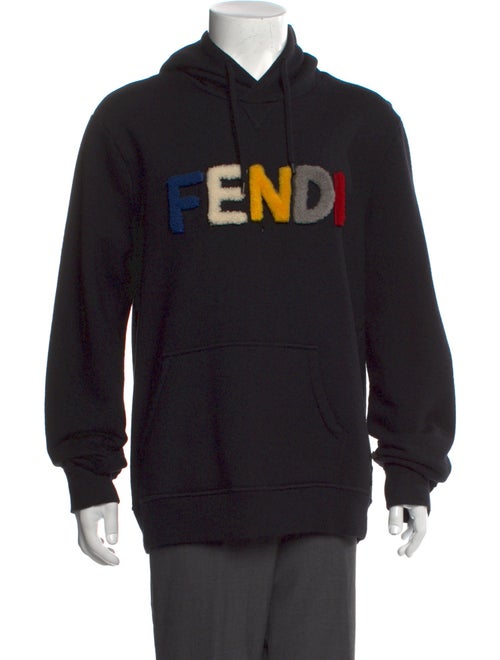 Fendi Wool Graphic Print Hoodie