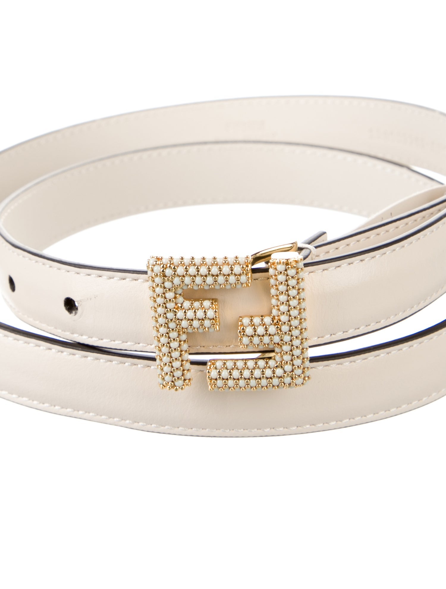 Fendi Skinny Leather Belt