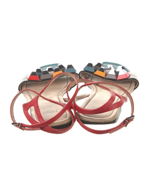 Fendi Leather Studded Accents Espadrilles