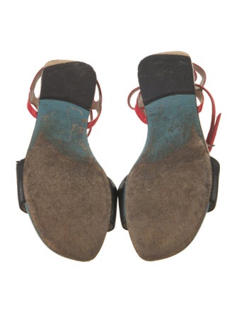 Fendi Leather Studded Accents Espadrilles