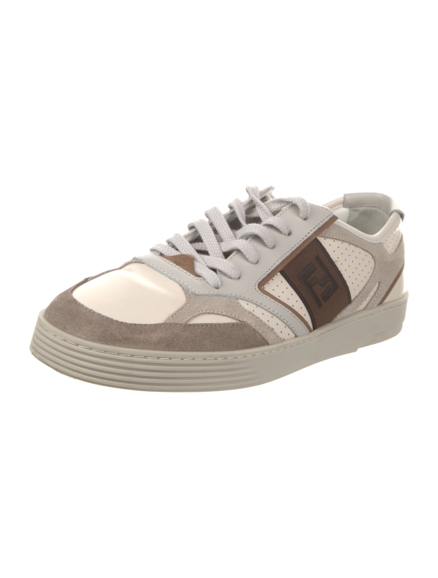Fendi Zucca FF Logo Leather Sneakers