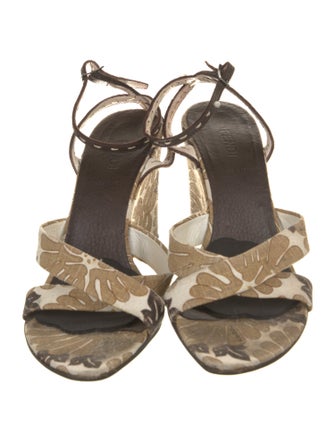 Fendi Canvas Floral Print Espadrilles