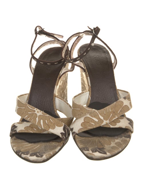 Fendi Canvas Floral Print Espadrilles