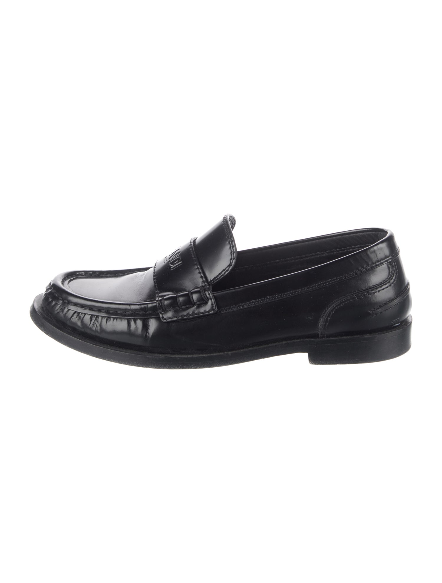 Fendi Girls' Leather Loafers