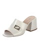 Fendi Zucca FF Logo Leather Slides