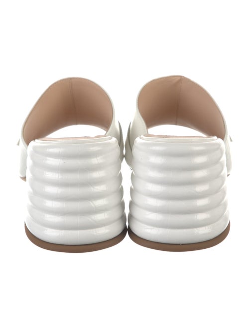 Fendi Zucca FF Logo Leather Slides