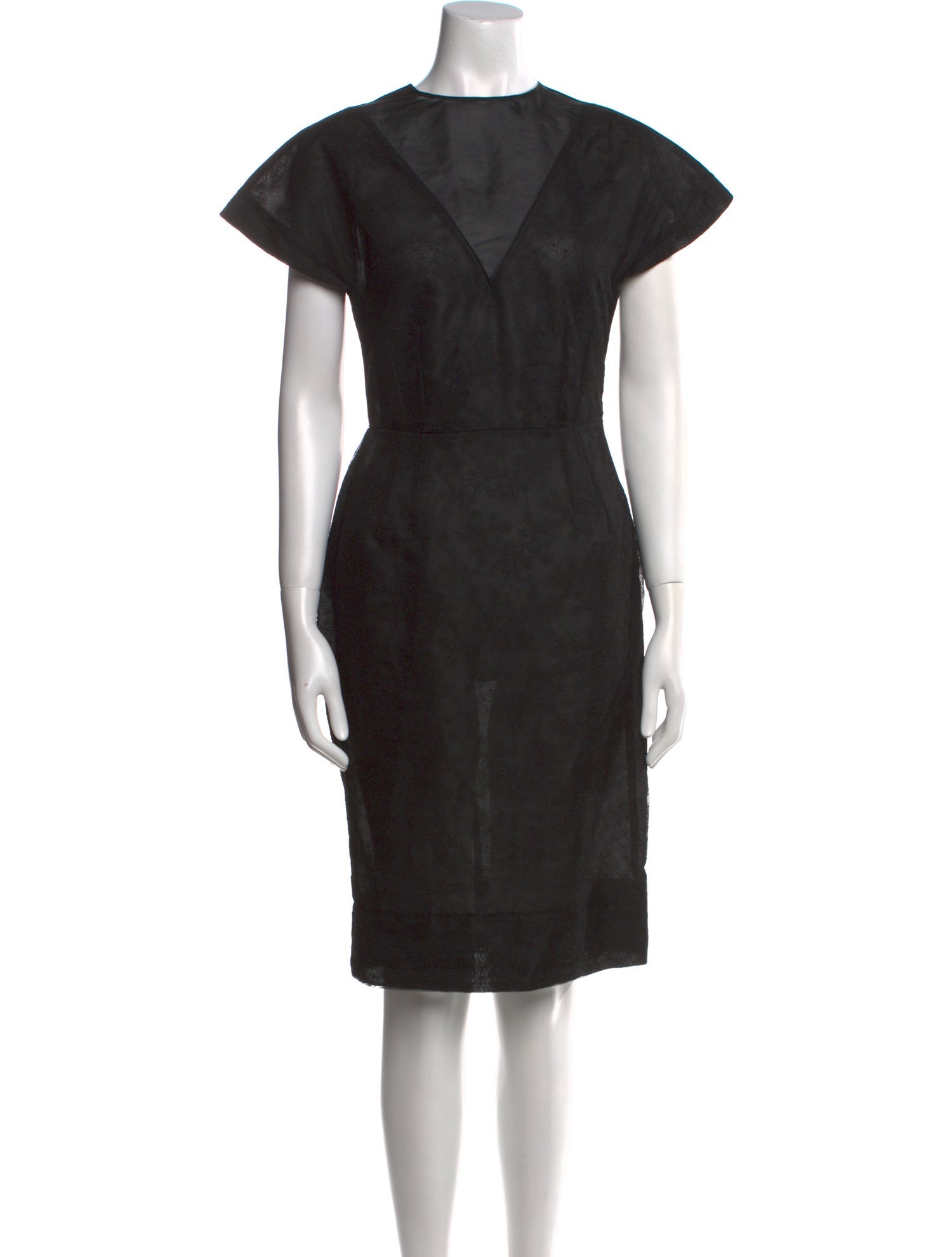 Fendi Crew Neck Knee-Length Dress