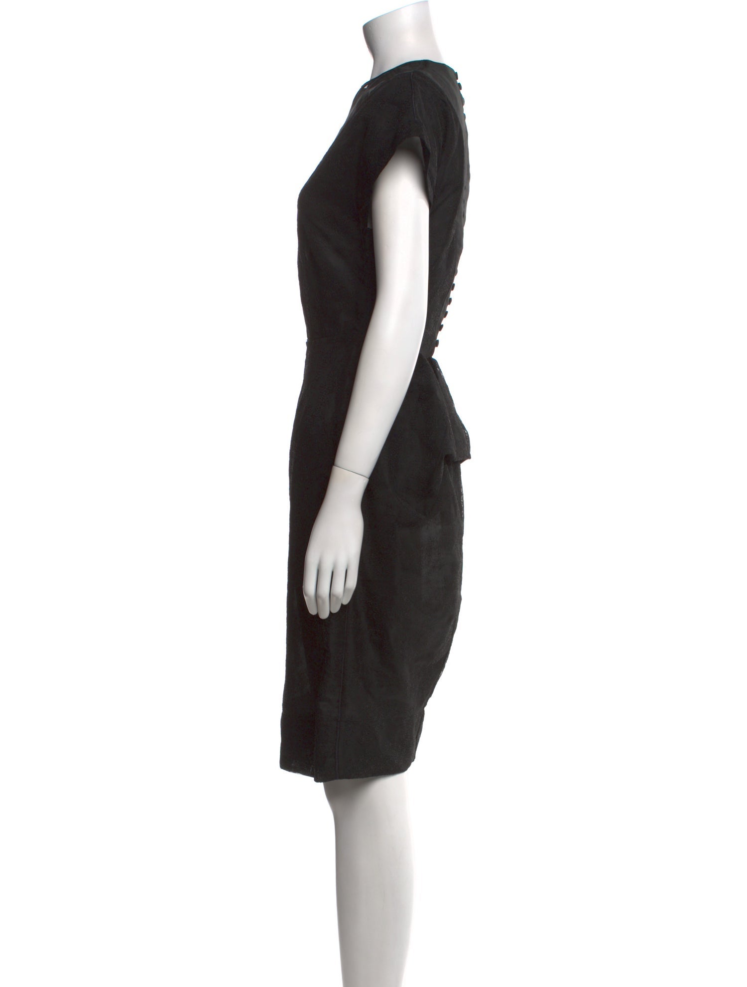 Fendi Crew Neck Knee-Length Dress