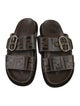 Fendi Zucca FF Logo Leather Slides