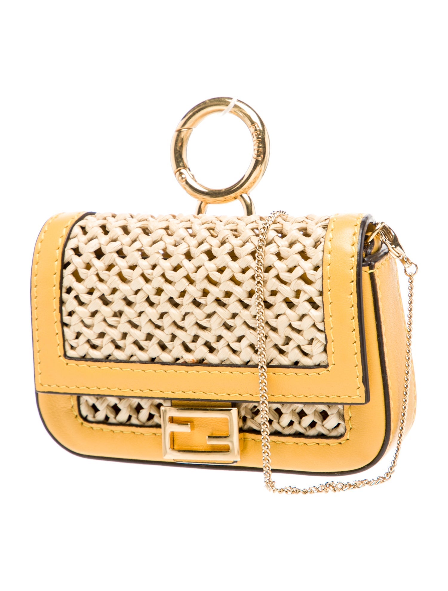 Fendi Straw Shoulder Bag