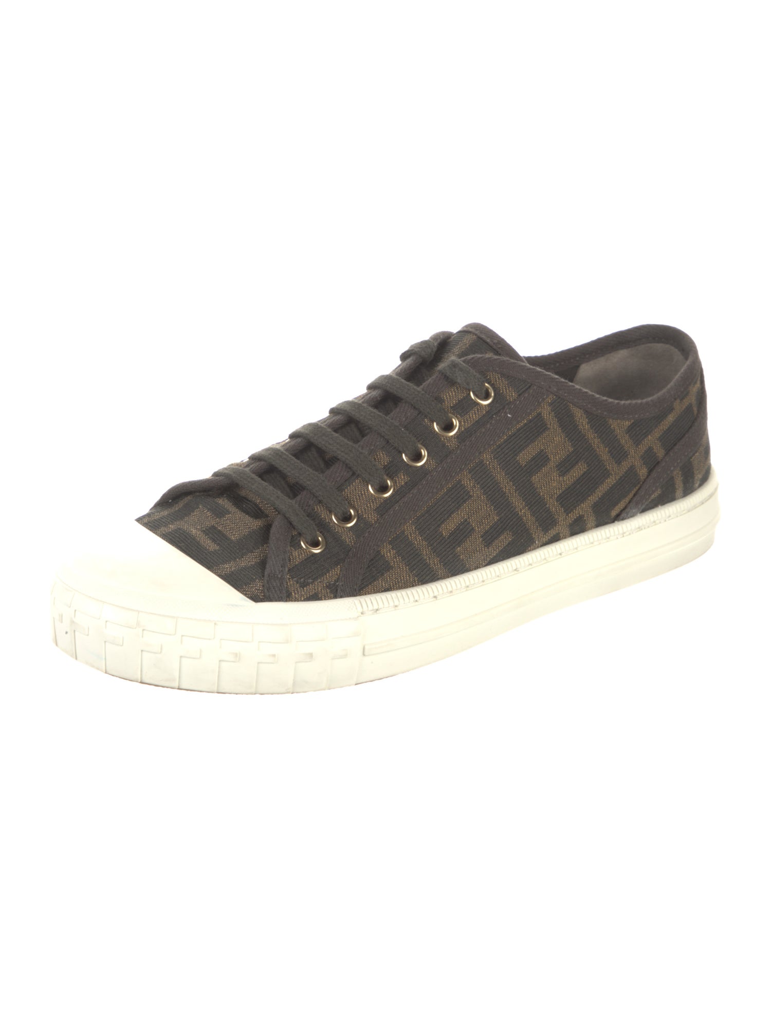 Fendi Zucca FF Logo Canvas Sneakers