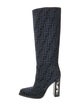 Fendi Zucca FF Logo Terry Cloth Boots