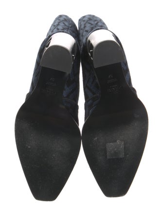 Fendi Zucca FF Logo Terry Cloth Boots