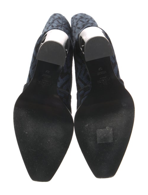 Fendi Zucca FF Logo Terry Cloth Boots