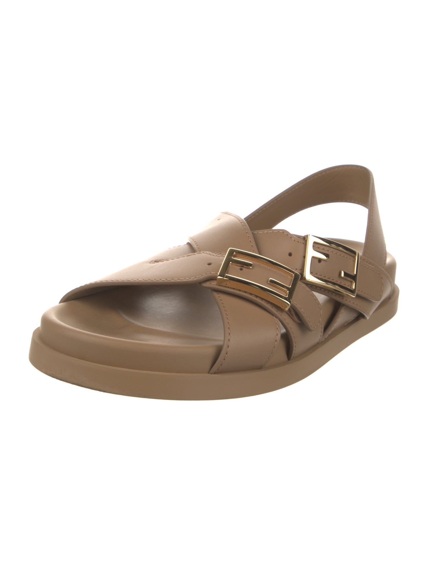 Fendi Leather Slingback Sandals
