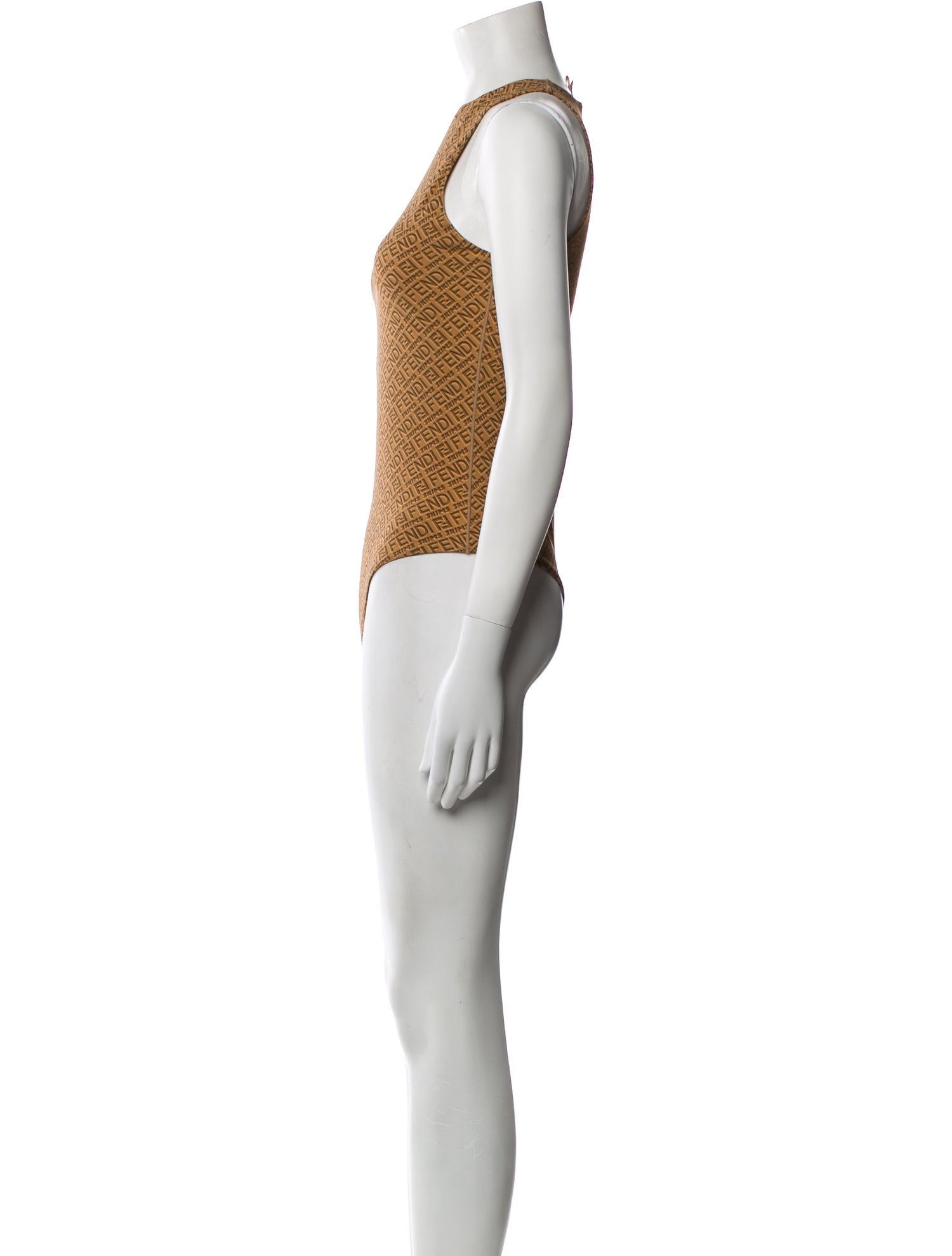 Fendi Crew Neck Sleeveless Bodysuit
