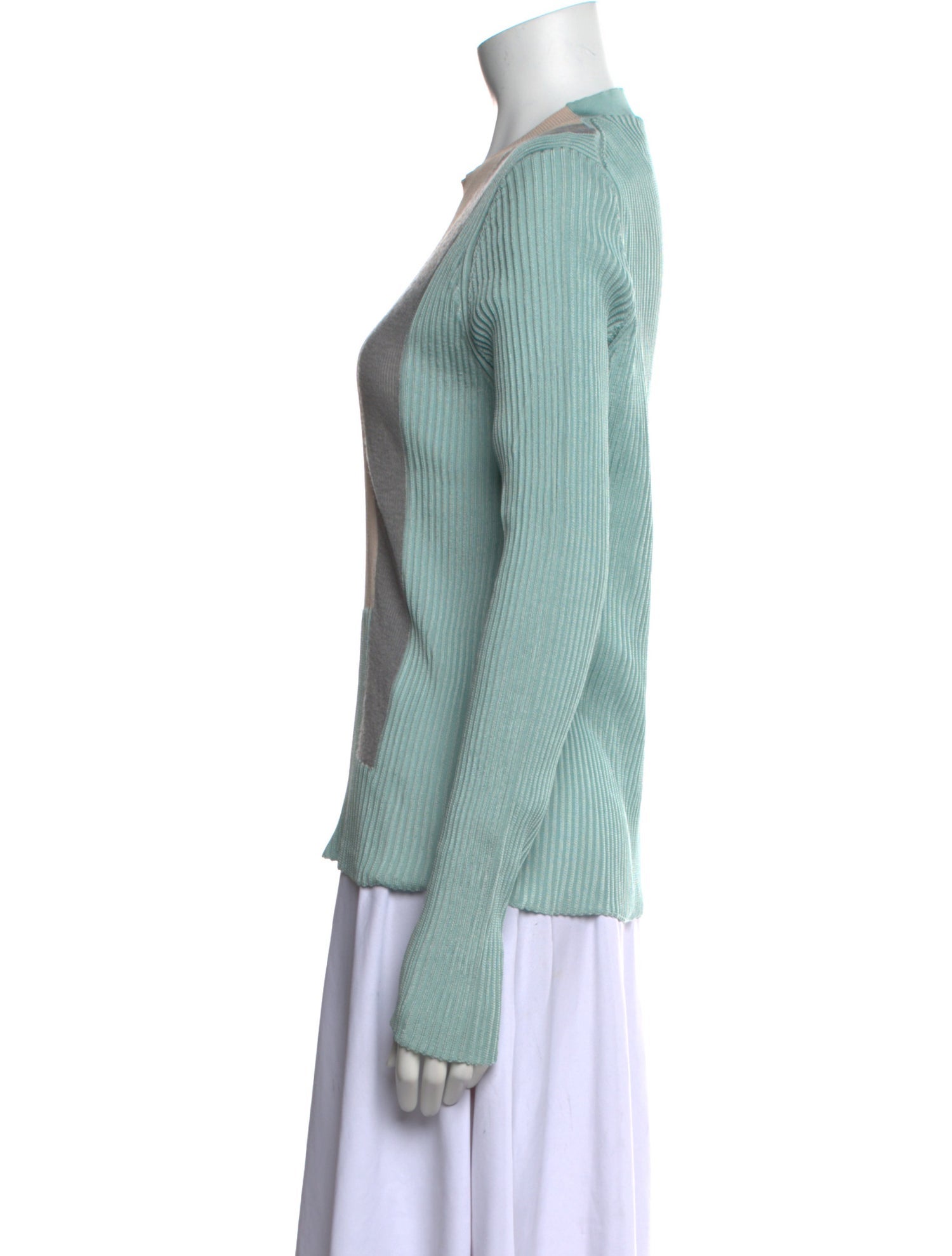 Fendi Silk Colorblock Pattern Top