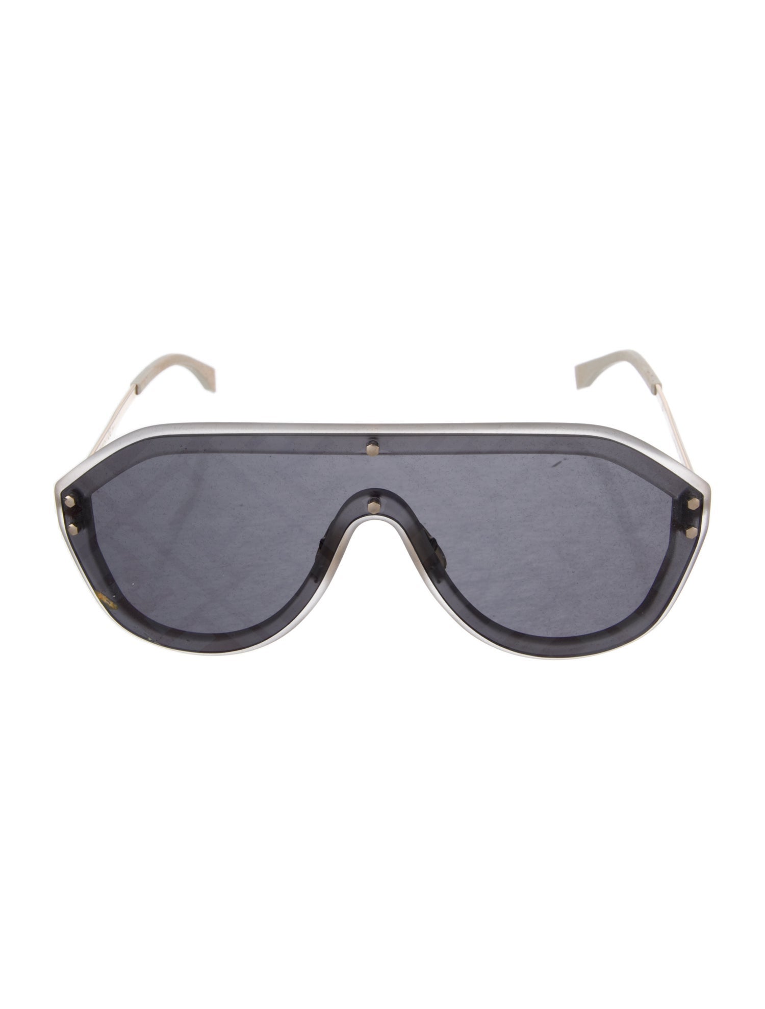 Fendi Zucca FF Logo Shield Sunglasses