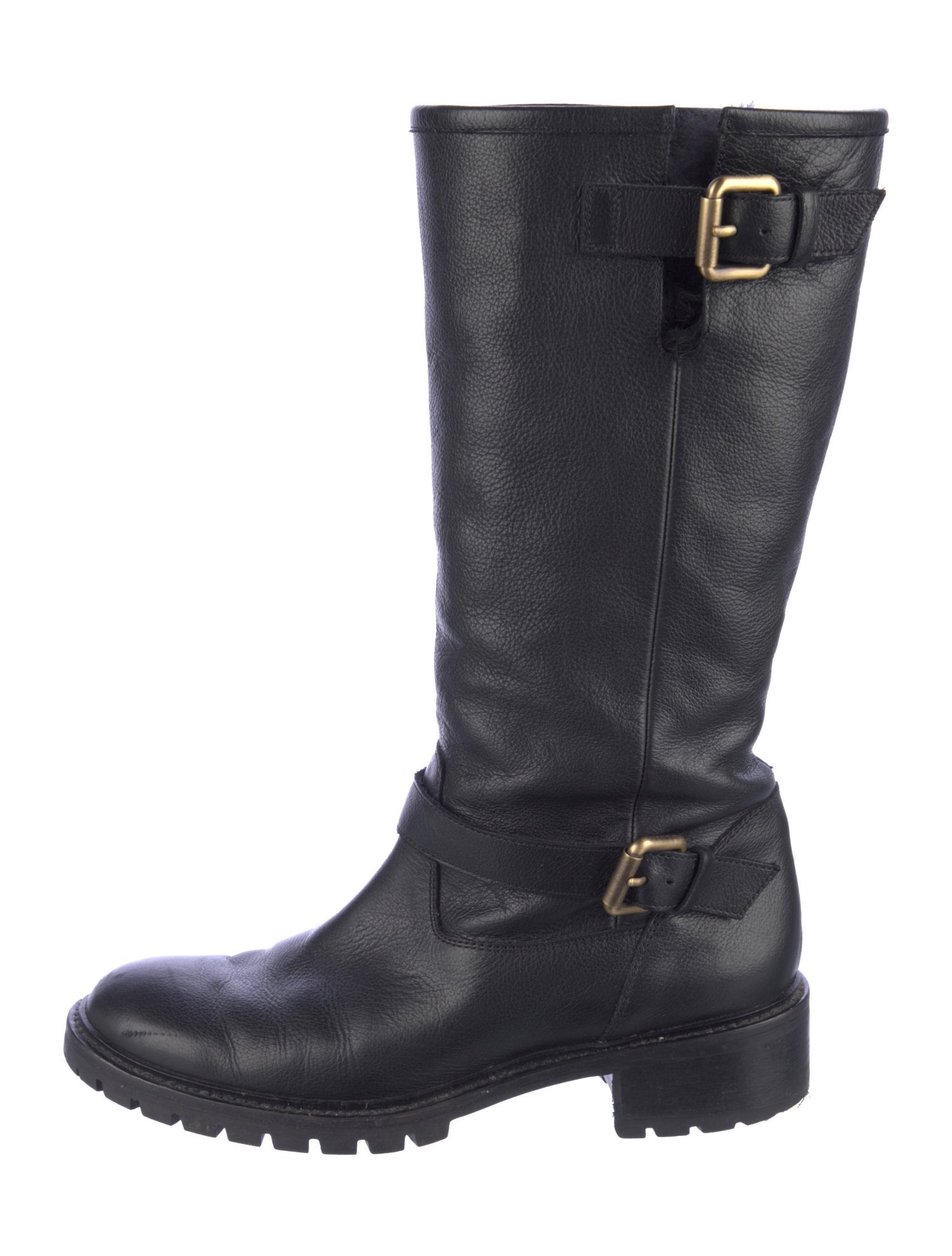 Fendi Leather Moto Boots