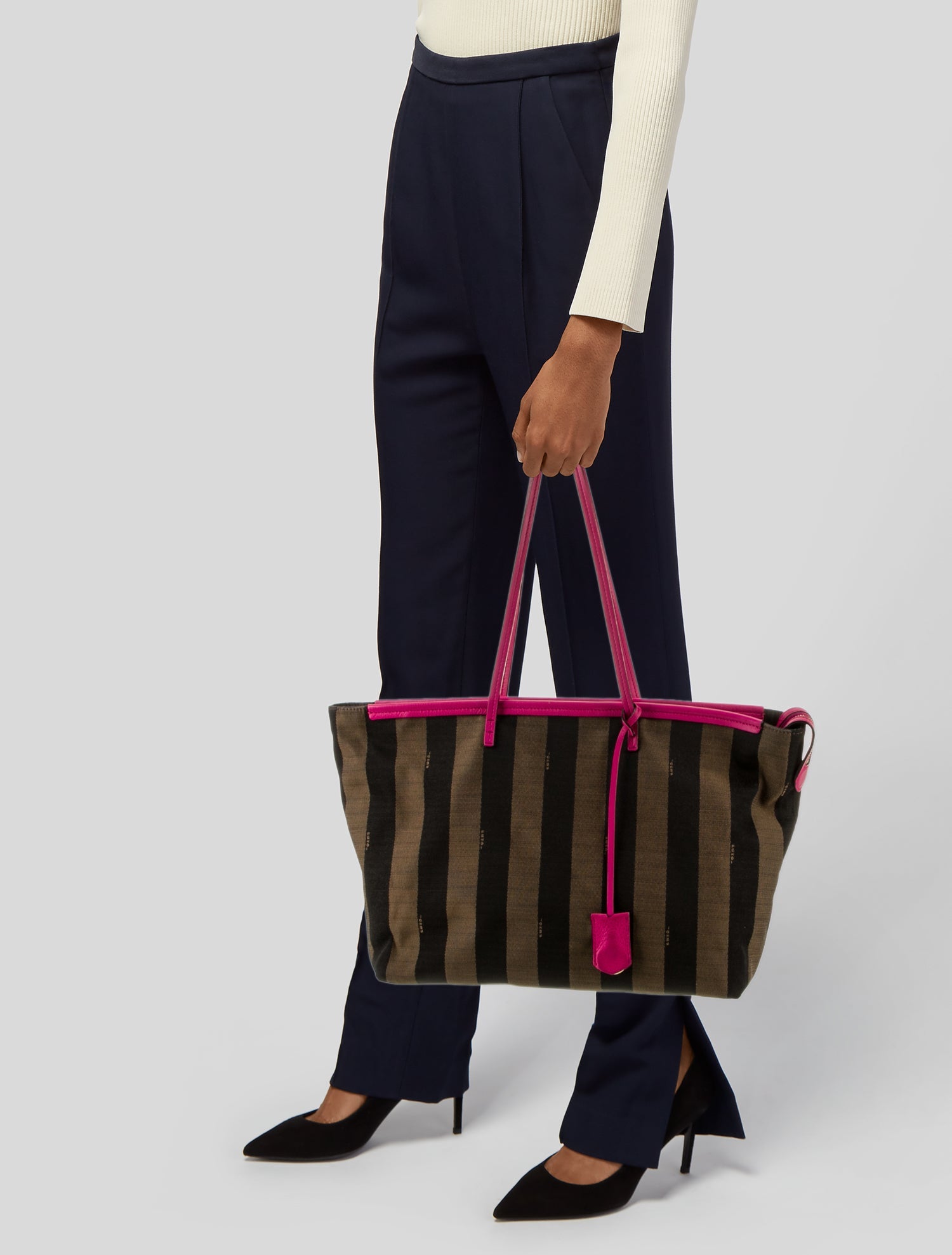 Fendi Pequin Roll Tote