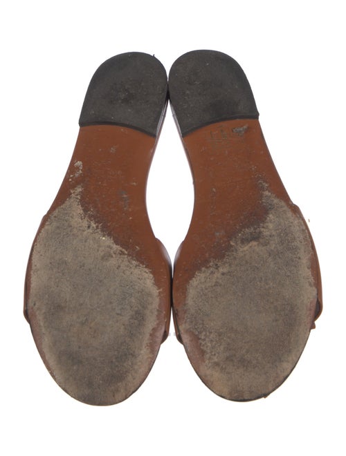 Fendi Zucca FF Logo Leather Slides