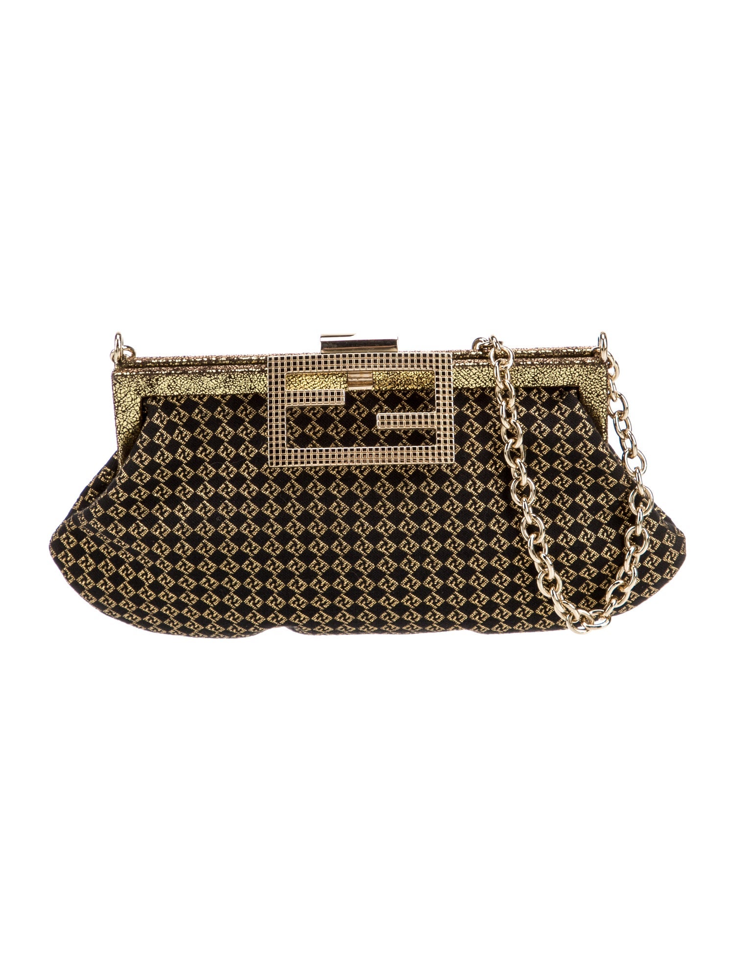 Fendi Jacquard Minaudière Vintage