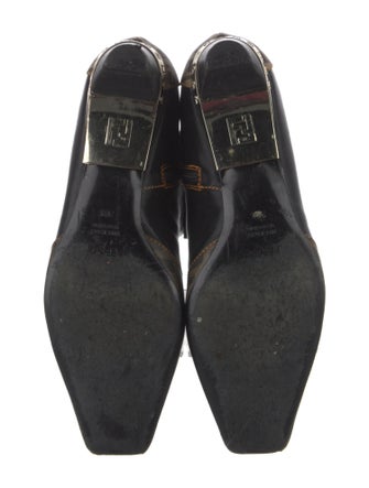 Fendi Zucca FF Logo Leather Rain Boots