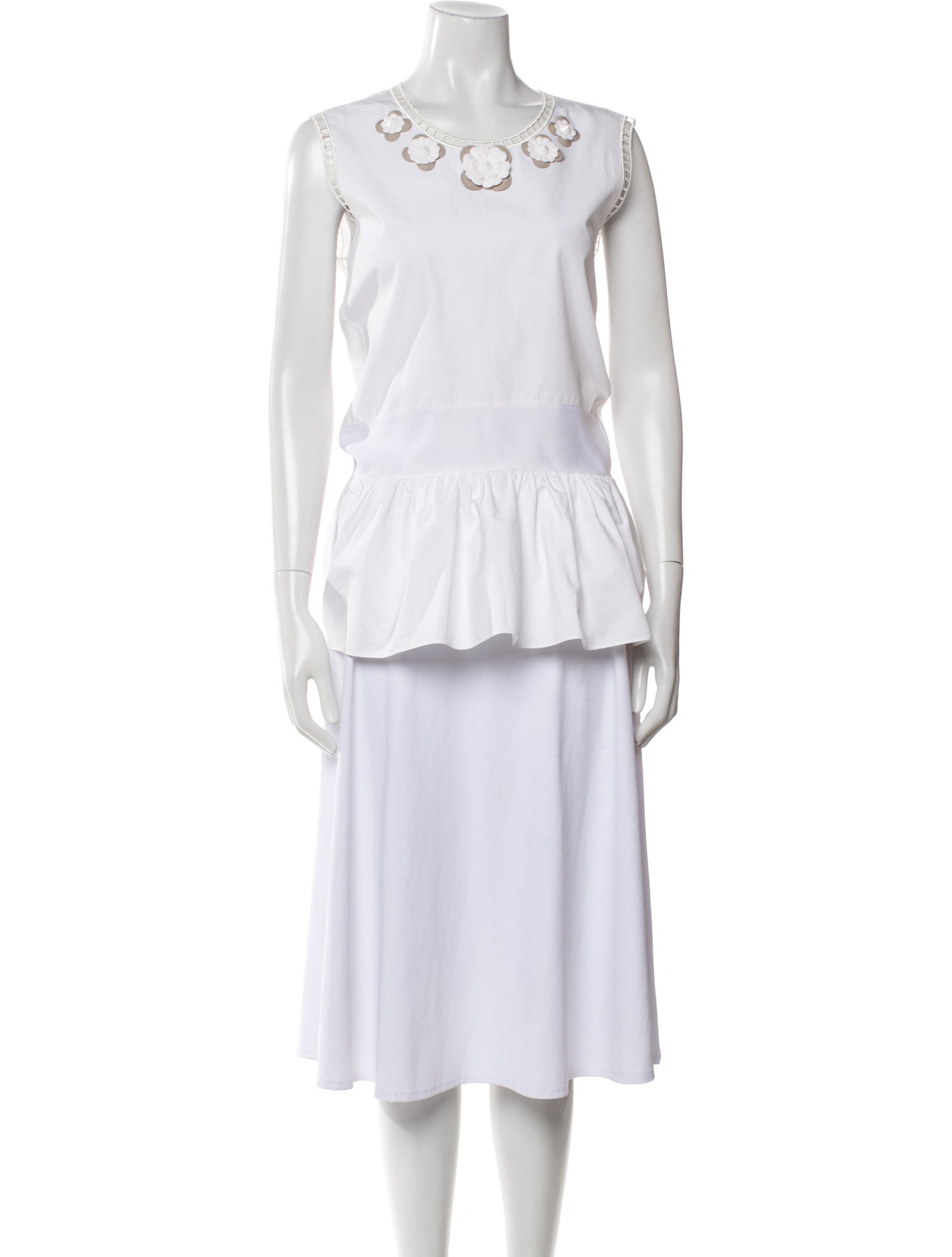 Fendi Bateau Neckline Sleeveless Tunic