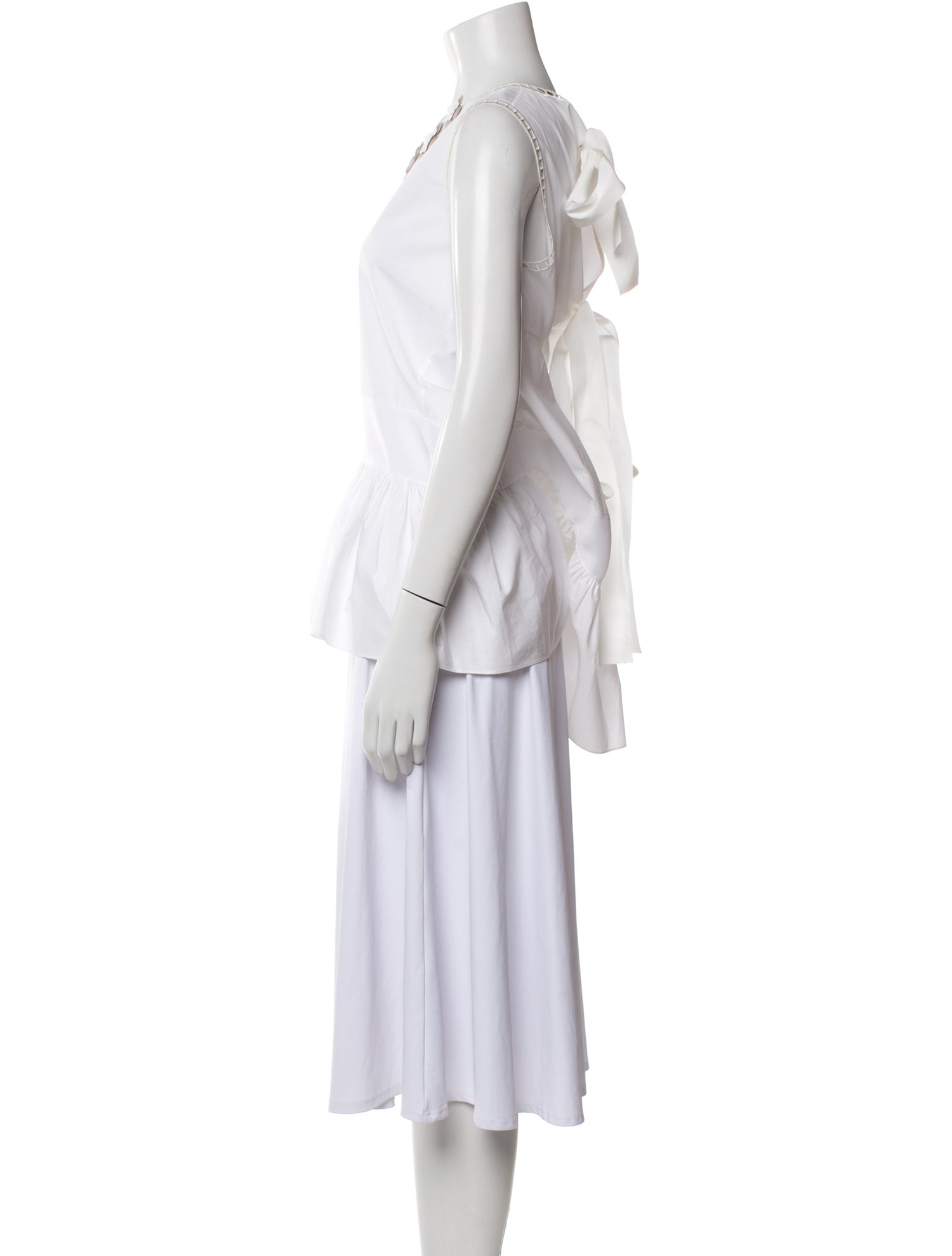 Fendi Bateau Neckline Sleeveless Tunic