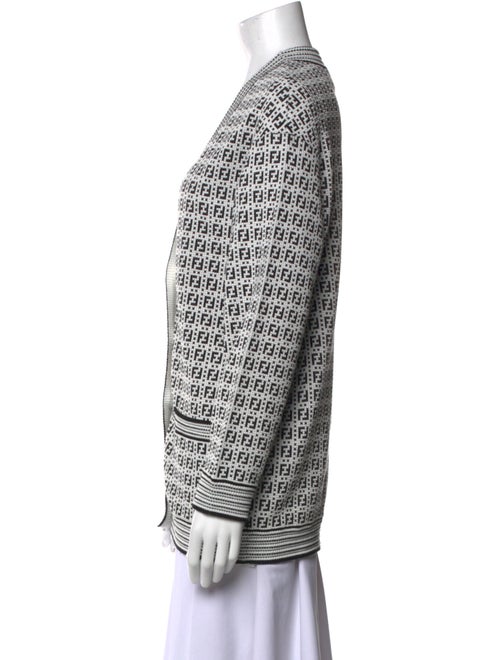 Fendi Printed V-Neck Sweater