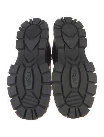 Fendi Zucca FF Logo Leather Chelsea Boots