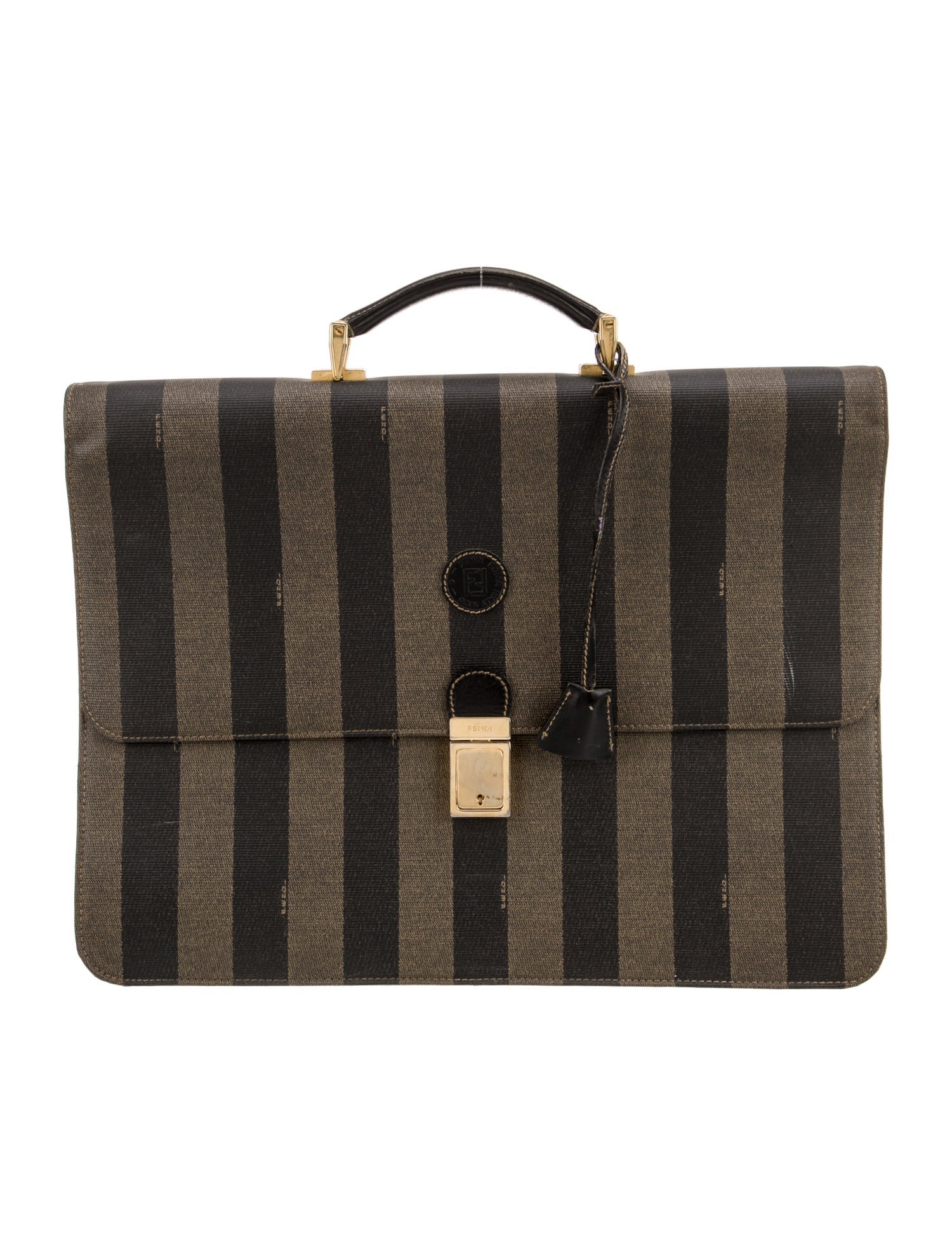 Fendi Pequin Briefcase Vintage