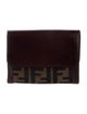 Fendi Zucca FF Logo Canvas Compact Wallet