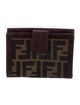 Fendi Zucca FF Logo Canvas Compact Wallet
