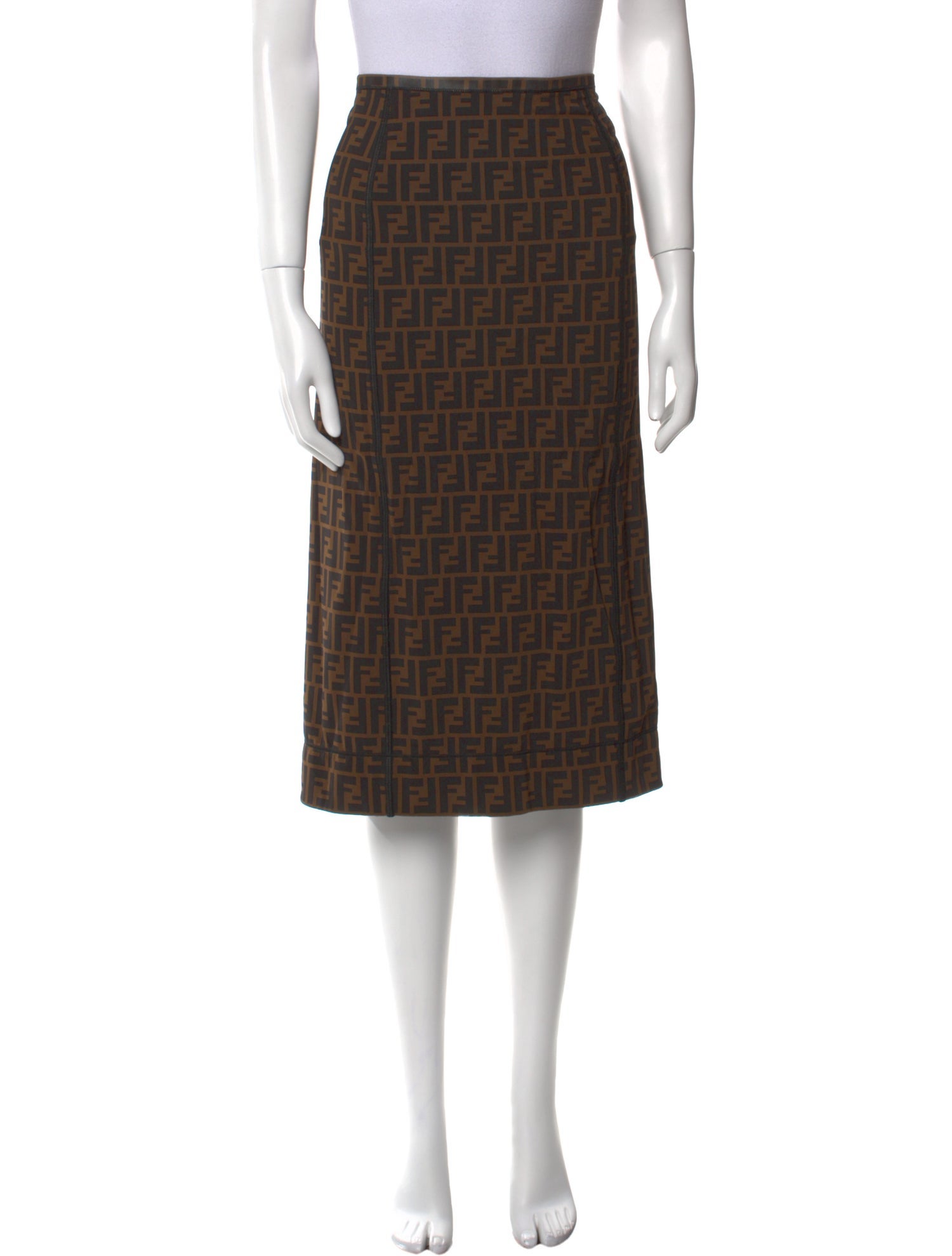 Fendi Nylon Knee-Length Skirt