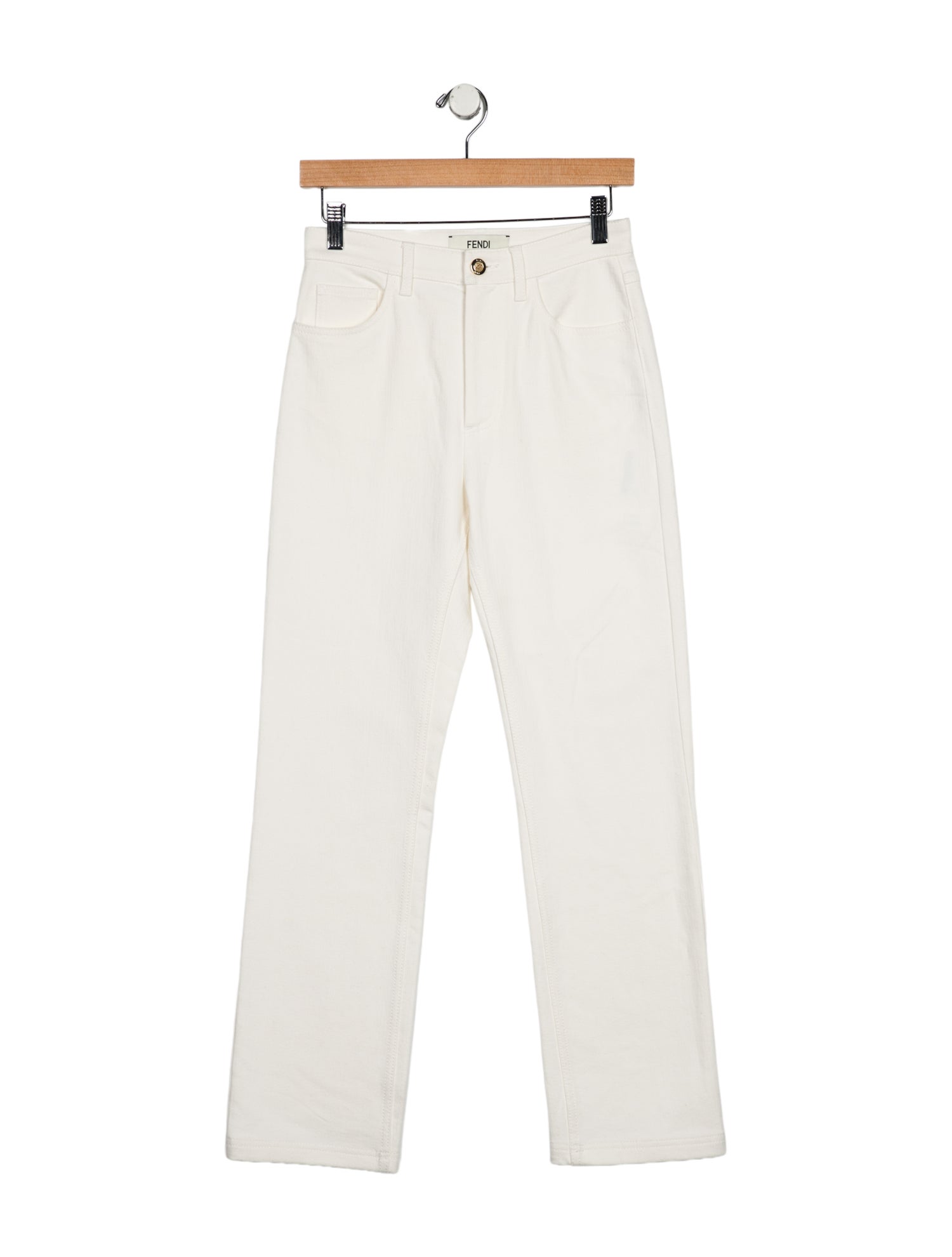 Fendi High-Rise Straight Leg Jeans