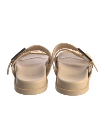 Fendi Raffia Slides