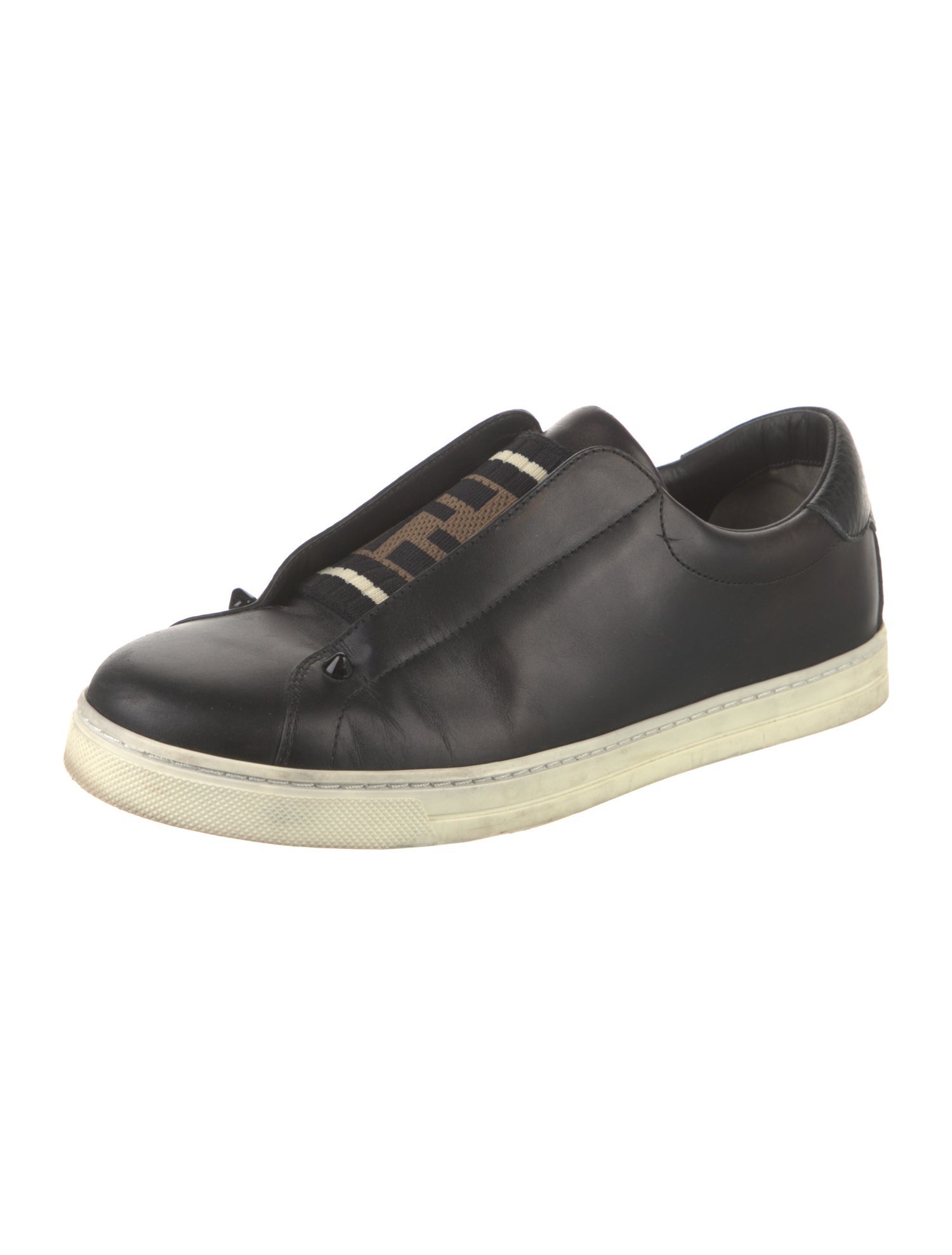 Fendi Zucca FF Logo Leather Sneakers