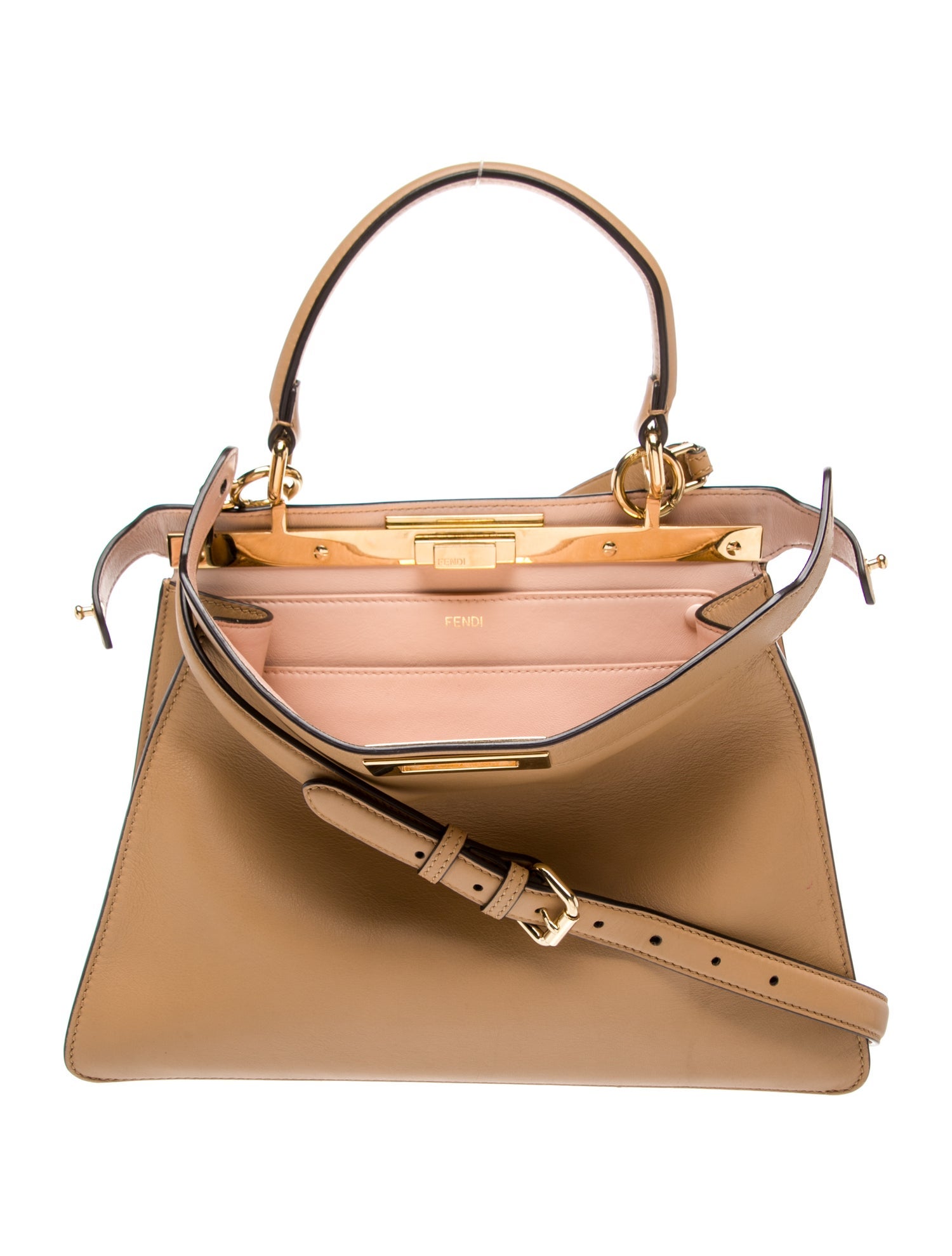 Fendi Leather Peekaboo Medium