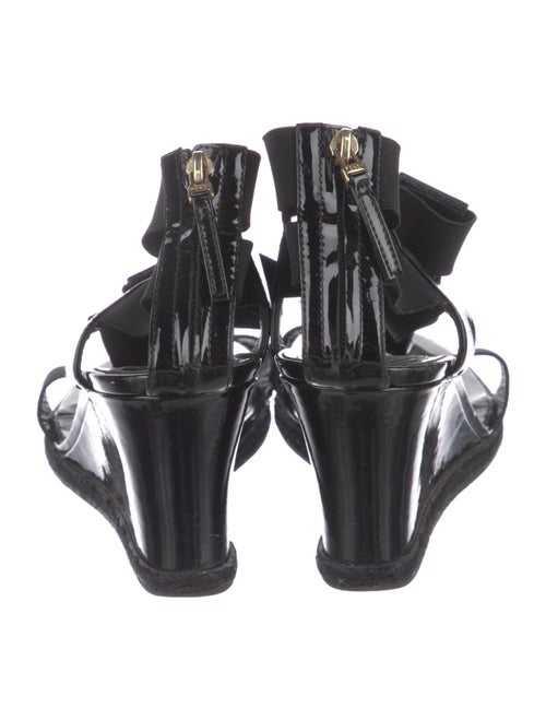 Fendi Patent Leather T-Strap Sandals