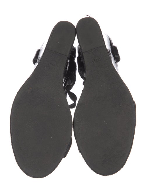 Fendi Patent Leather T-Strap Sandals