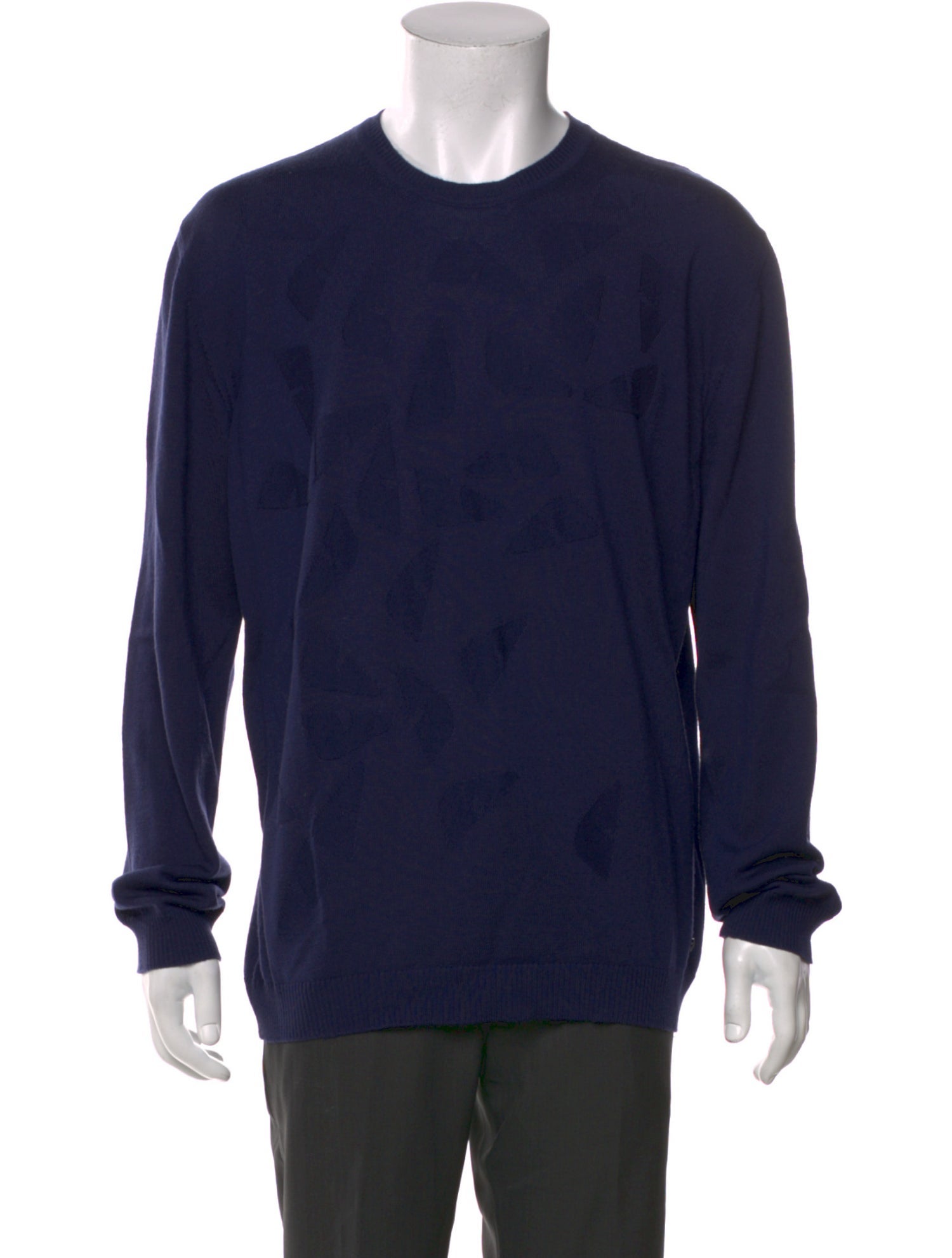 Fendi Monsters Motif Wool Pullover