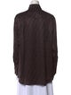 Fendi Merino Wool Long Sleeve Button-Up Top