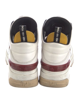 Fendi Zucca FF Logo Leather Chunky Sneakers