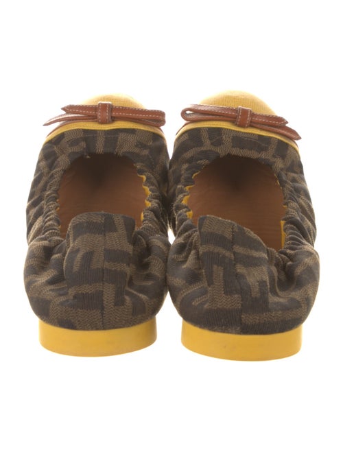 Fendi Zucca FF Logo Canvas Ballet Flats