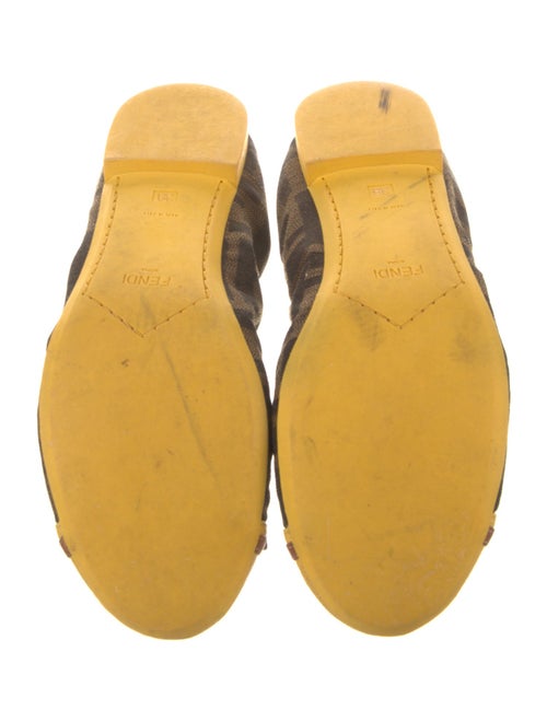 Fendi Zucca FF Logo Canvas Ballet Flats