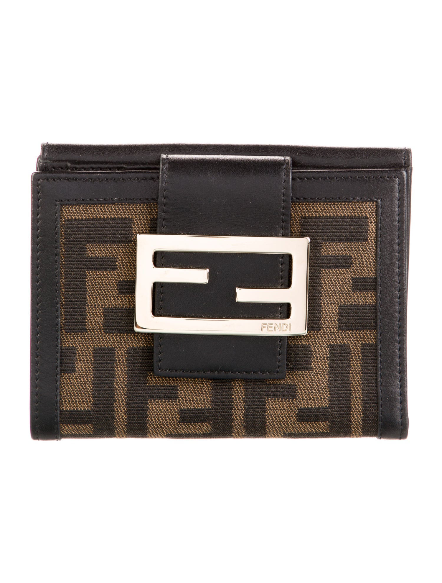 Fendi Zucca FF Zucca FF Logo Compact Wallet